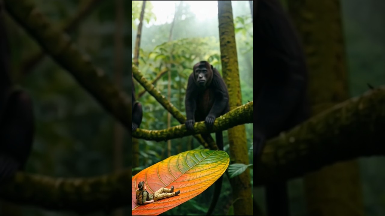 Tiny Man’s Adventure on a Giant Jungle Leaf! 🍃🛶 | Amazon Jungle Mystery