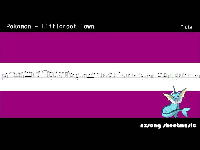 Flute - Littleroot Town Theme - Pokemon (Sheet Music) class=