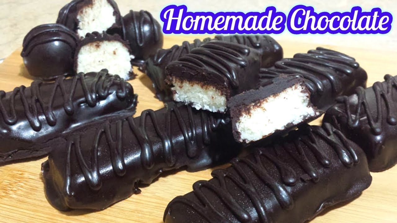 Homemade Bounty Chocolate Easy Homemade Bounty Chocolate Homemade