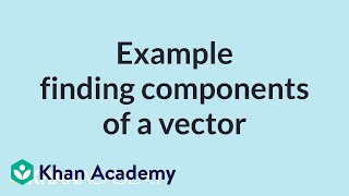 Example Finding Components Of A Vector