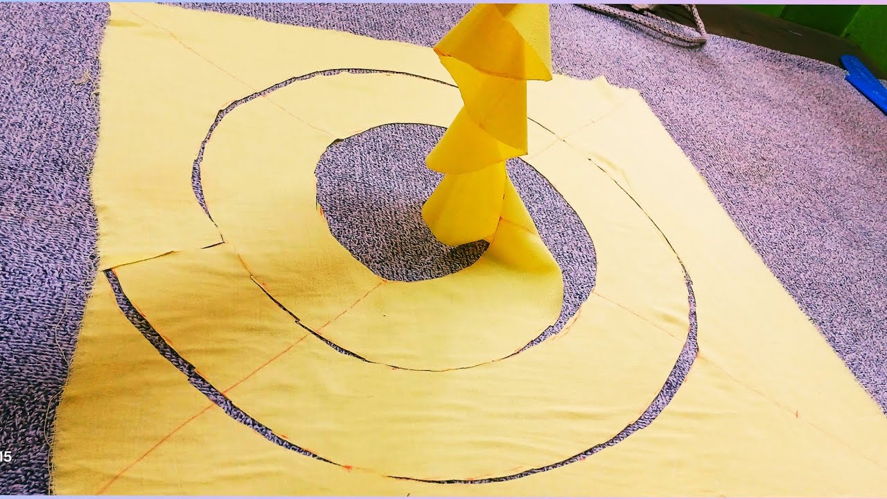 سهولته صدمتني ‼️عمل الكلوش الحلزوني (الفالونة )بطريقة لم تسمع بها من قبل❗️#تفصيل #باترون ##خياطة 