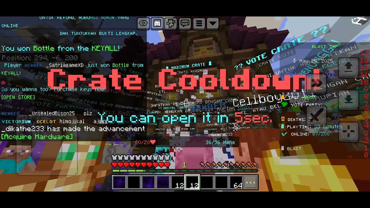 Open Server MCPE/JAVA versi 1.21+ Cihuy!? Blast SMP - YouTube