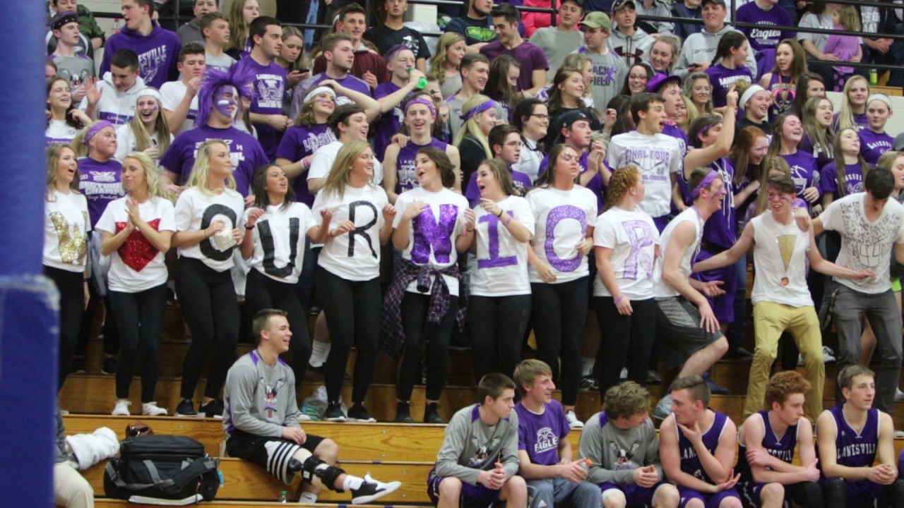 Lanesville student section vs. New Washington YouTube