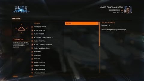 Elite dangerous... key binding