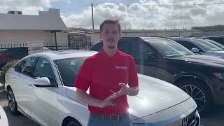Jonathan shows off a vehicle covered under the Lifetime Powertrain Protection Plan#mazda