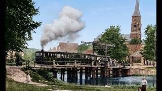 Stoomtram Op De Brug Over De Oude Ijssel Bij Doetinchem.