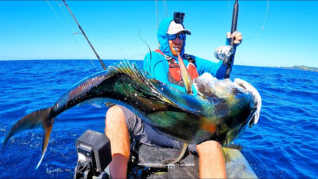 Offshore Kayak Fishing for MONSTER FISH on Pacific Coast of Panama 