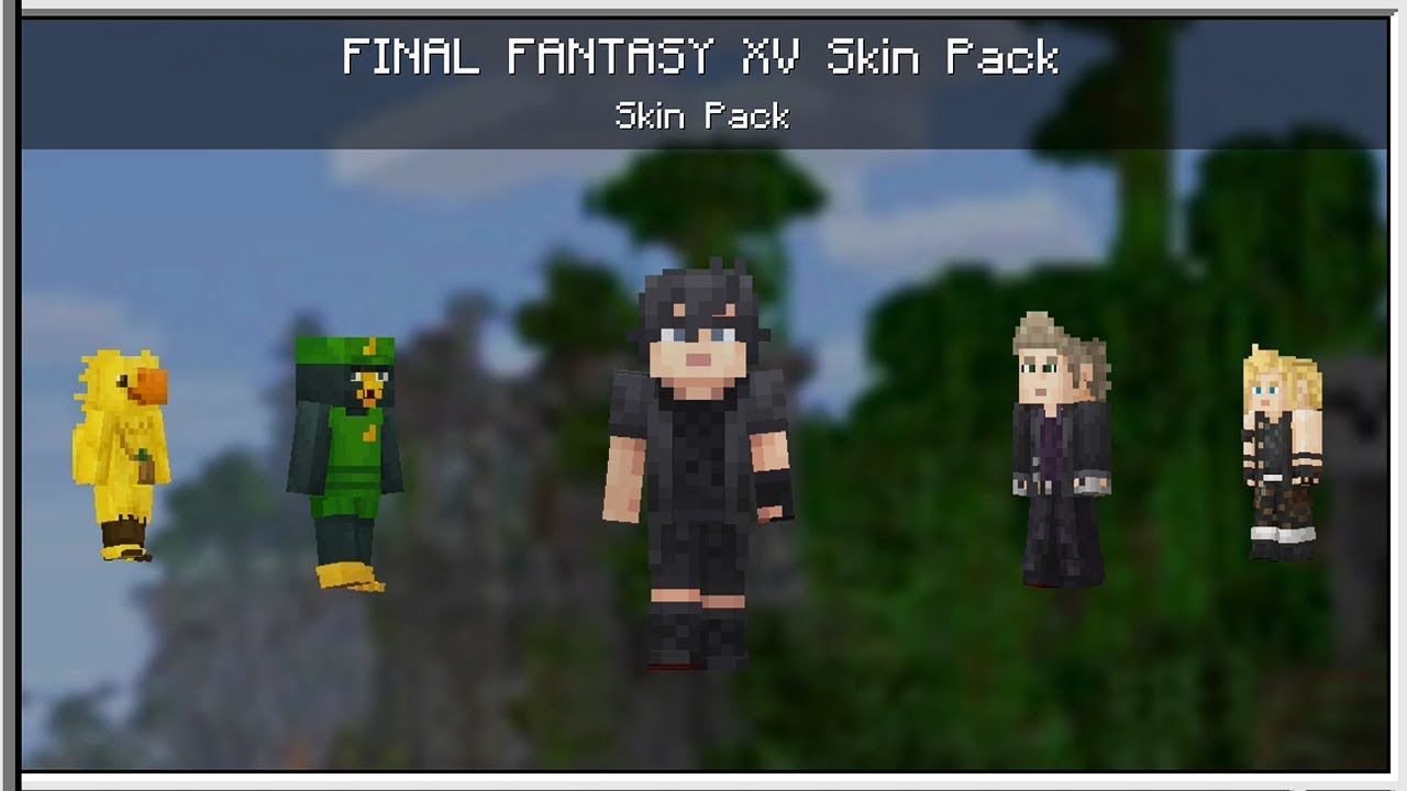 Minecraft Nintendo Switch Edition Final Fantasy Xv Skin Pack All Skins Youtube