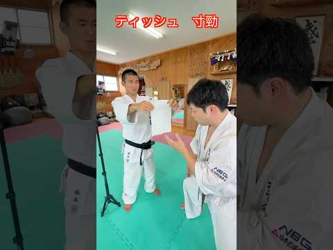 【武道・武術】ティッシュを寸勁で破ることはできるのか！？やってみた！！#aikido ＃karate #martial #武道 #空手＃筋トレ