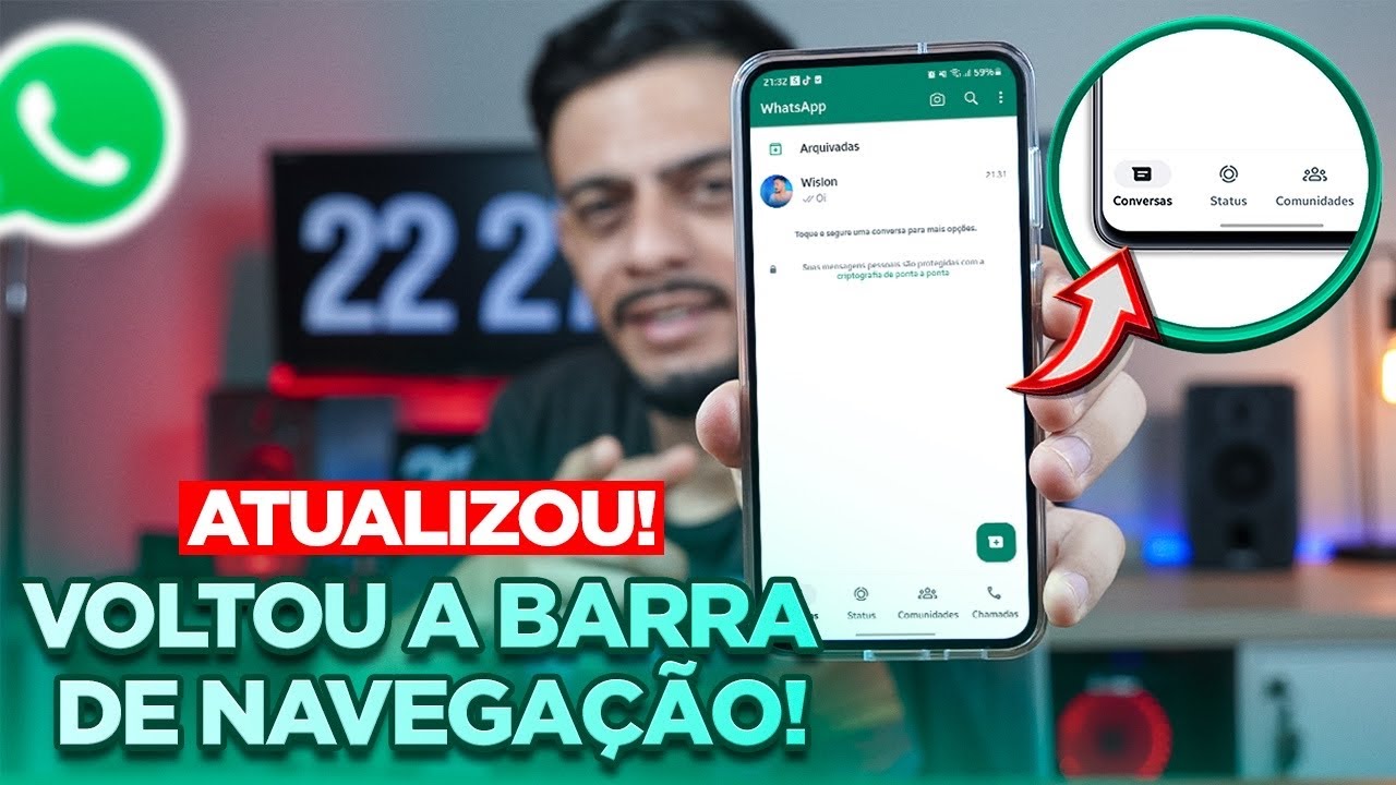 🙏🏻FINALMENTE! Testadores BETA do WHATSAPP podem Testa a BARRA de ...
