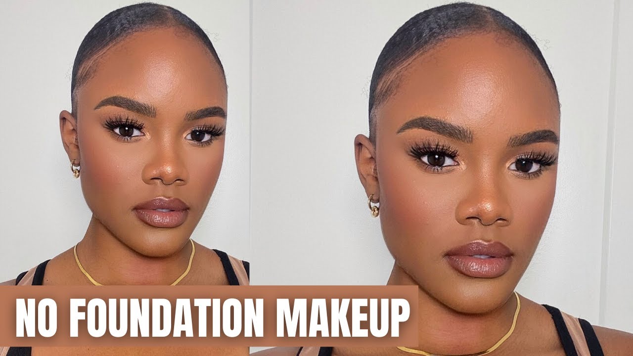 NO FOUNDATION MAKEUP TUTORIAL | How to Cover Dark Spots Without Foundation  - YouTube