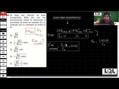 PREGUNTA NIVEL UNI: EQUILIBRIO IÓNICO