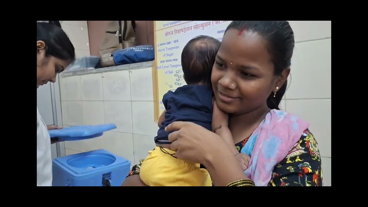Vaccination day dono bachcho ka hua tikakaran