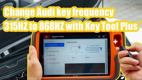 How to Change Xhorse Audi 754J Smart Key Frequency to 868Mhz  VVDISHOP