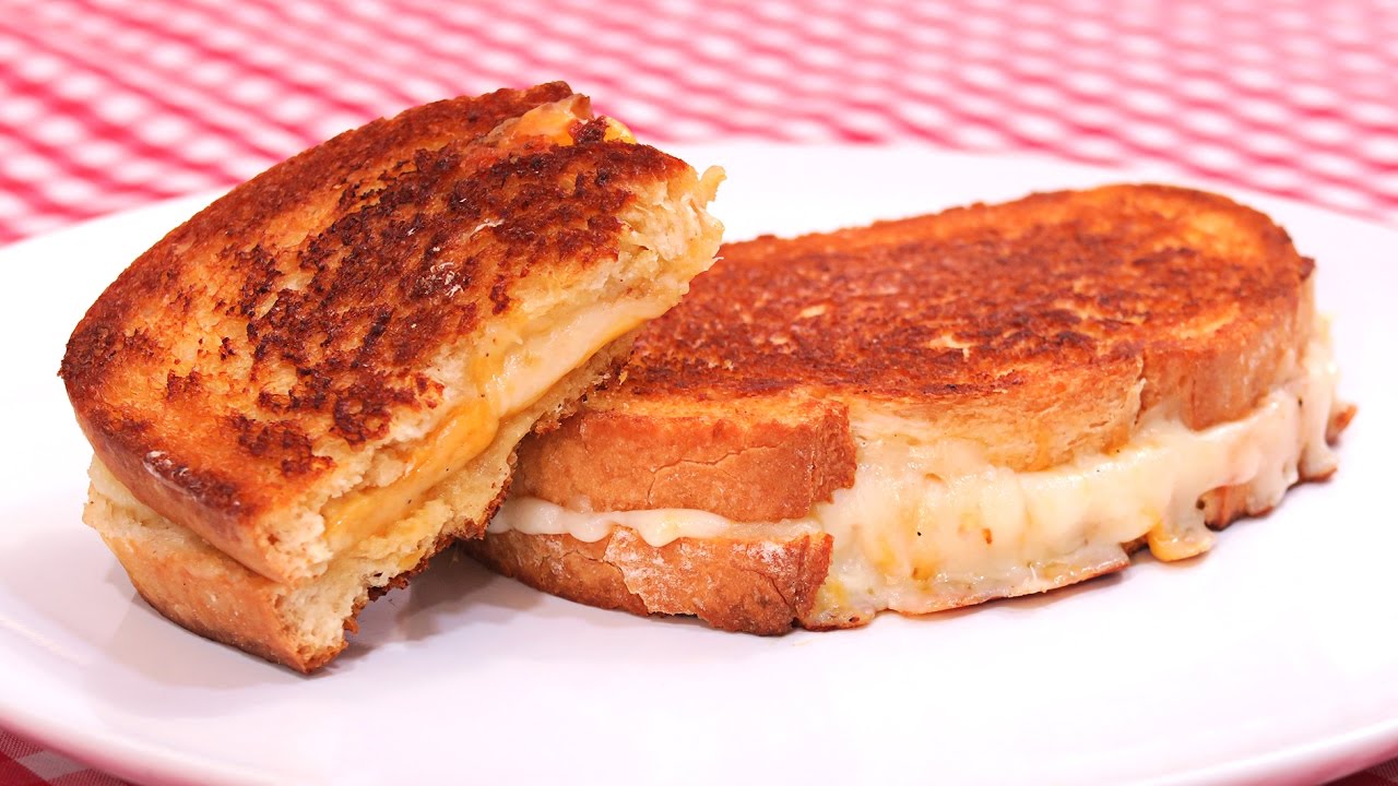 Receta que sándwich de queso fundido a la plancha (grilled cheese sandwich)