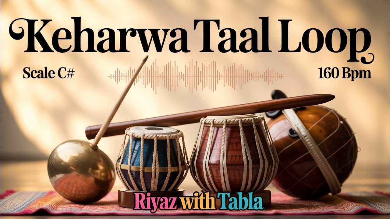 Keharwa Loop for all Songs | C# Kali 1 | 160 BPM | Bhajan, Ghazals, Shabads 