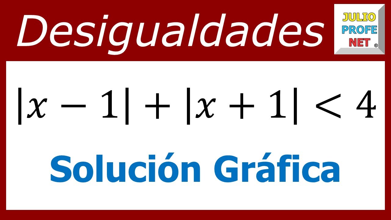 Desigualdades o inecuaciones con valor absoluto | Ej. 8 #julioprofe