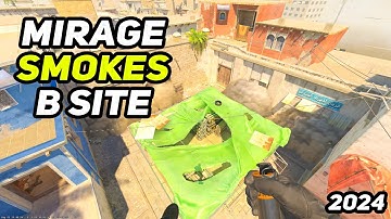 CS2 Mirage - B Site Smokes You Need To Know 2024