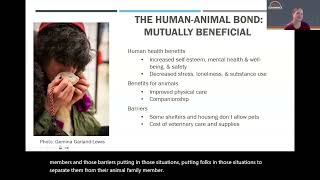 Human-Animal Families, Housing Insecurity, the One Health Clinic Supporting Health/Staying Together