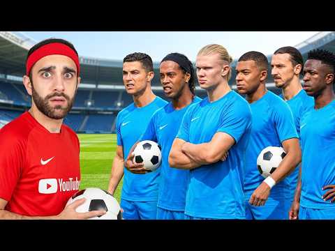 1 YouTuber vs 11 Footballers (Ronaldinho, Zlatan, Bruno, Musiala, Valverde)