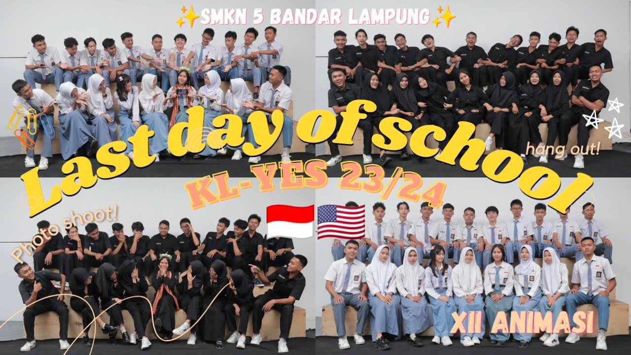 KL-YES 23/24🇺🇸🇮🇩 THE LAST DAY OF SCHOOL‼️🤩 SMKN 5 BANDAR LAMPUNG🏫 Student Exchange😰 - SCHOOL VLOG🤳