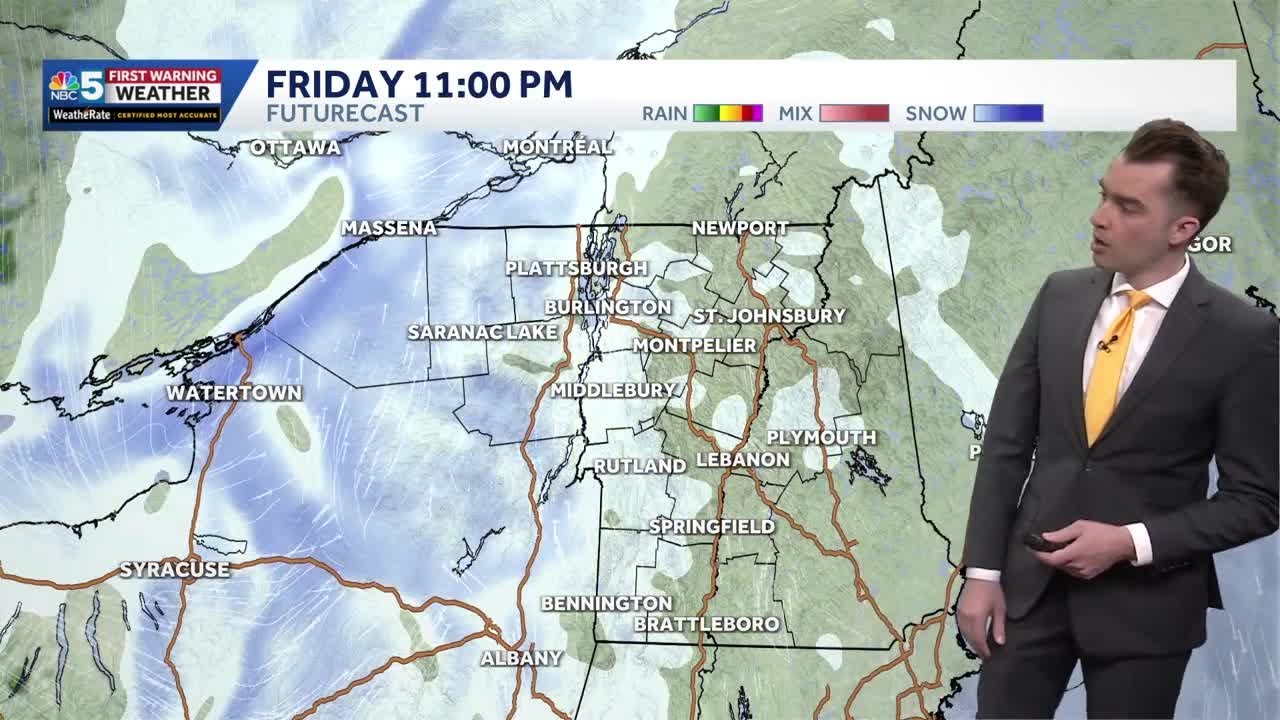 Heavy bursts of snow Friday night, followed by intense cold this weekend in Vermont (02-04-26)