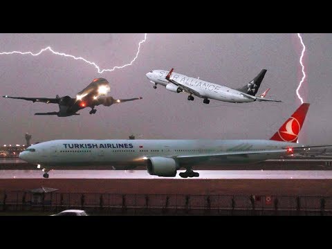 *Go Arounds, Aborted Takeoffs and Delays* Extreme Thunderstorm Hits Istanbul Ataturk! 16.6.18