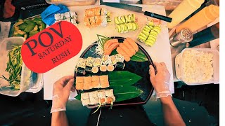 POV: Insane Sushi Rush – Nonstop Rolling on Saturday Night 🍣🔥
