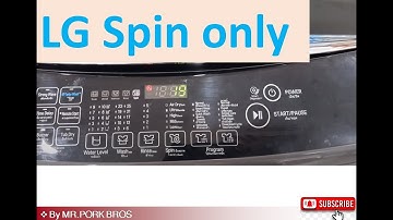 how to spin only LG Washing Machine