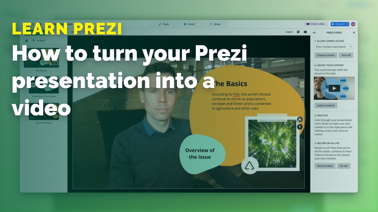 make online presentation on prezi