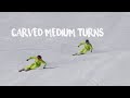 Carved medium turns  interski 2023 training on different radius skis with jacob elgaard