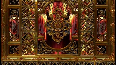 STAGE DESIGN REAL GOLD  3D FRAMES | Mapping | PREMIUM LOOP 4096X3112 Pixels