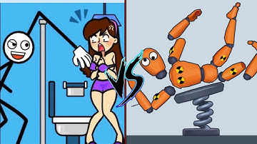 Kick and break the ragdoll break 🆚 Run now - thief Puzzle Gameplay part 1