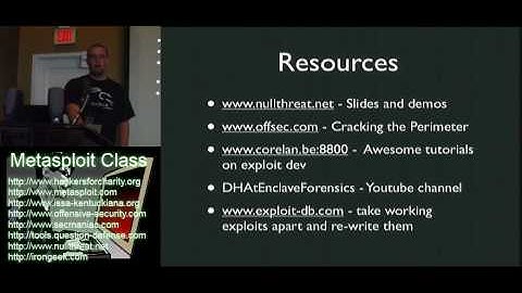 Metasploit Class Videos: 3 Metasploit Fuzzing and Exploit Development 5/6