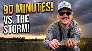 Trout Fishing in a SEVERE Lightening Storm! (90 Minute Challenge)