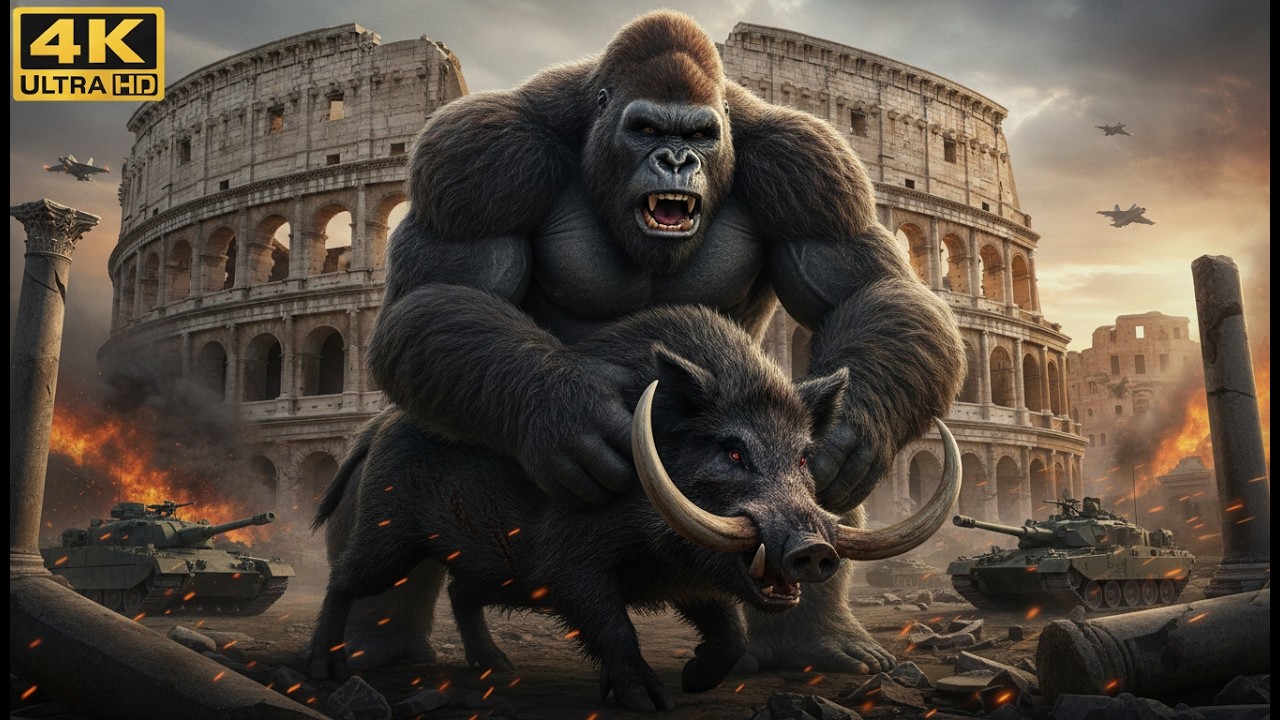 KONG VS. GIANT WILD BOAR - The Ultimate Monster Showdown