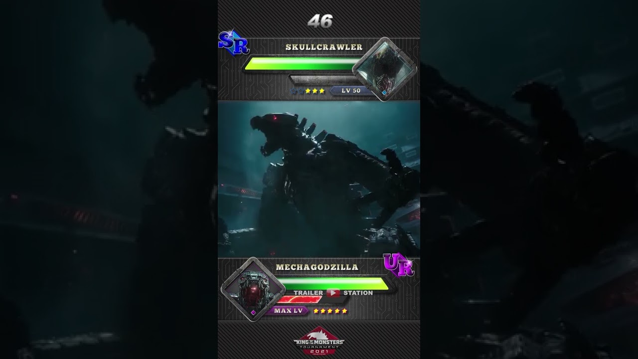 Mechagodzilla vs Skullcrawler with Healthbars 