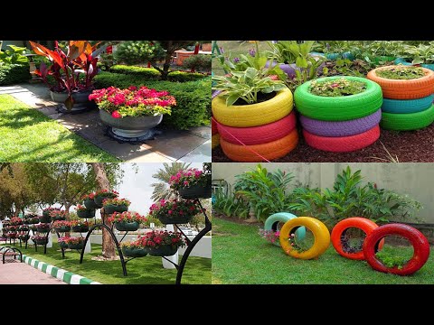 वीडियो: बगीचे के लिए DIY टायर शिल्प