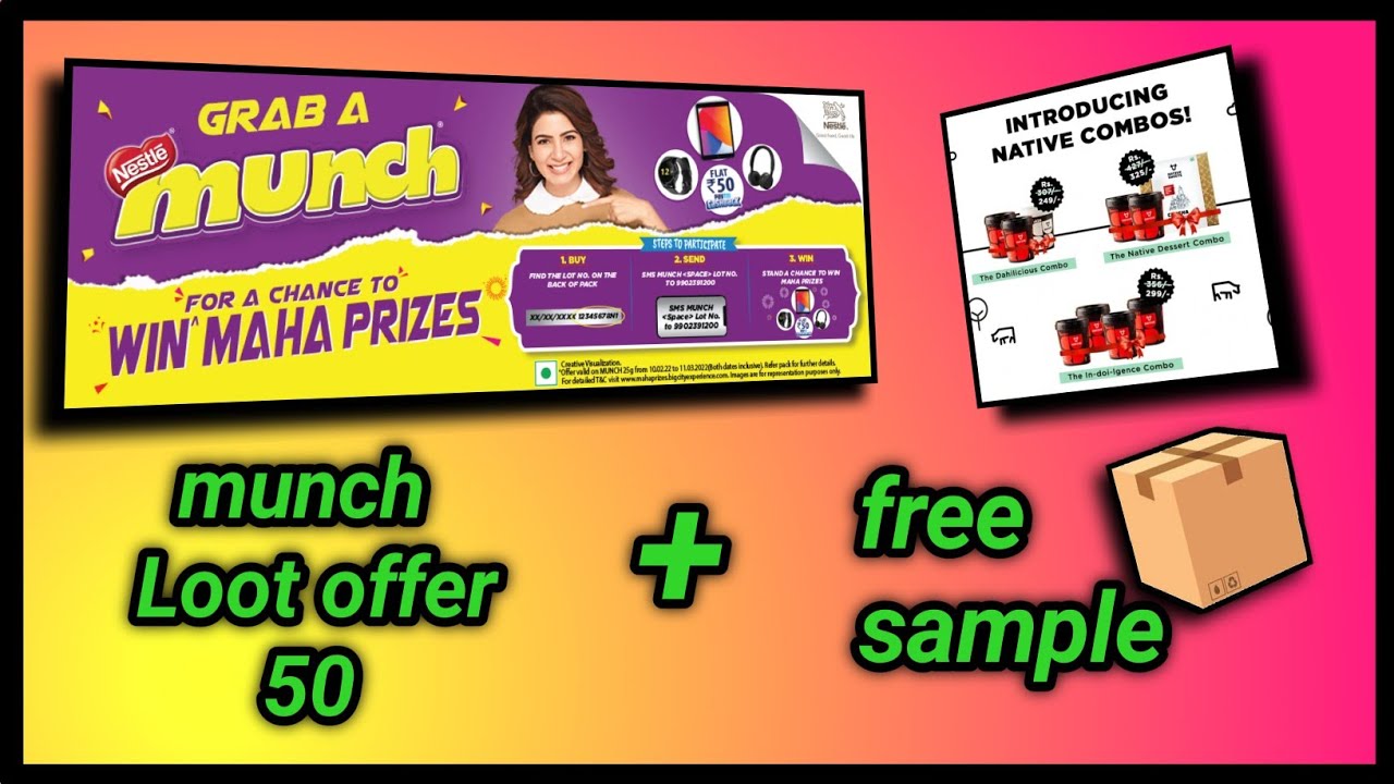 FREE Native A2 Milk Sample | Munch Choloate Lot Number Trick .