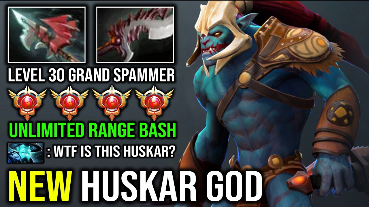 NEW HUSKAR GOD Grand Tier Level 30 Spammer Unlimited Basher Burning Spear Abyssal Blade Dota 2