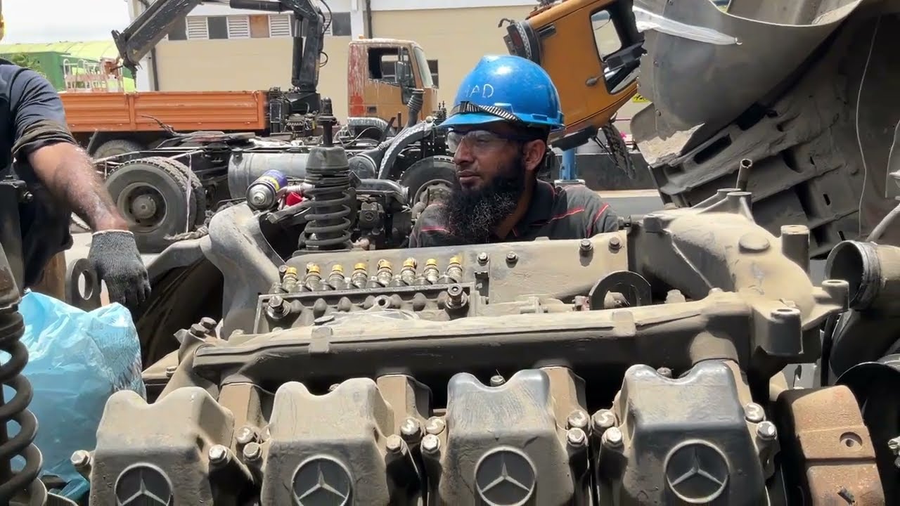 Mercedes Benz Truck 2038(1997) Engine,Transmission Replaced | Mercedes engine changed | #mercedes