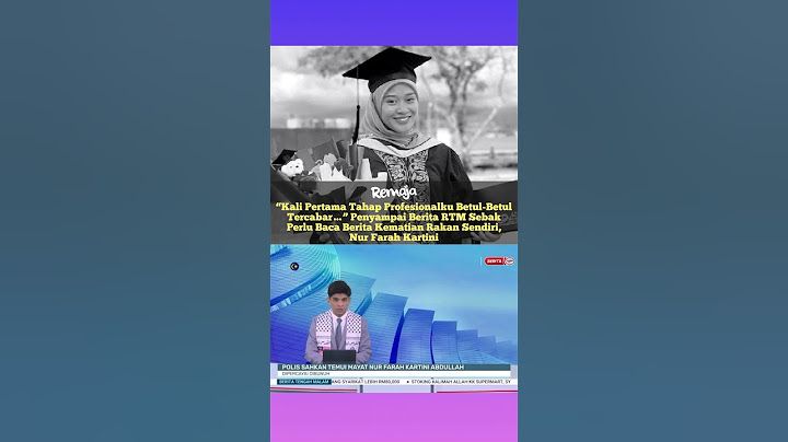 Penyampai RTM terpaksa baca berita kematian rakan sendiri, Nur Farah Kartini. #majalahremaja