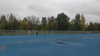 Javelin throw Filippov. Slow motion.