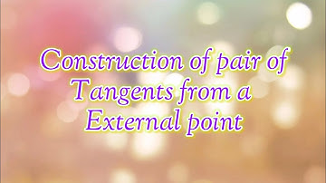 TN 10th maths /construction of tangent/Exercise 4.4/13th sum