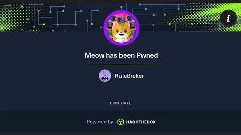 Hack The Box CTF Meow Solve