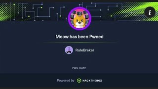Hack The Box CTF Meow Solve