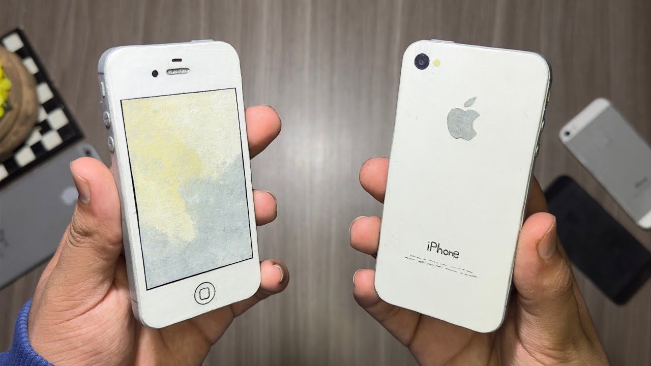 How to make iPhone 4s of cardboard - Silver color | Tutorial