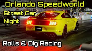 Orlando SpeedWorld Street Car Night! Roll \& Drag Racing! | GT500, Supra, Demon, STI, \& More! |
