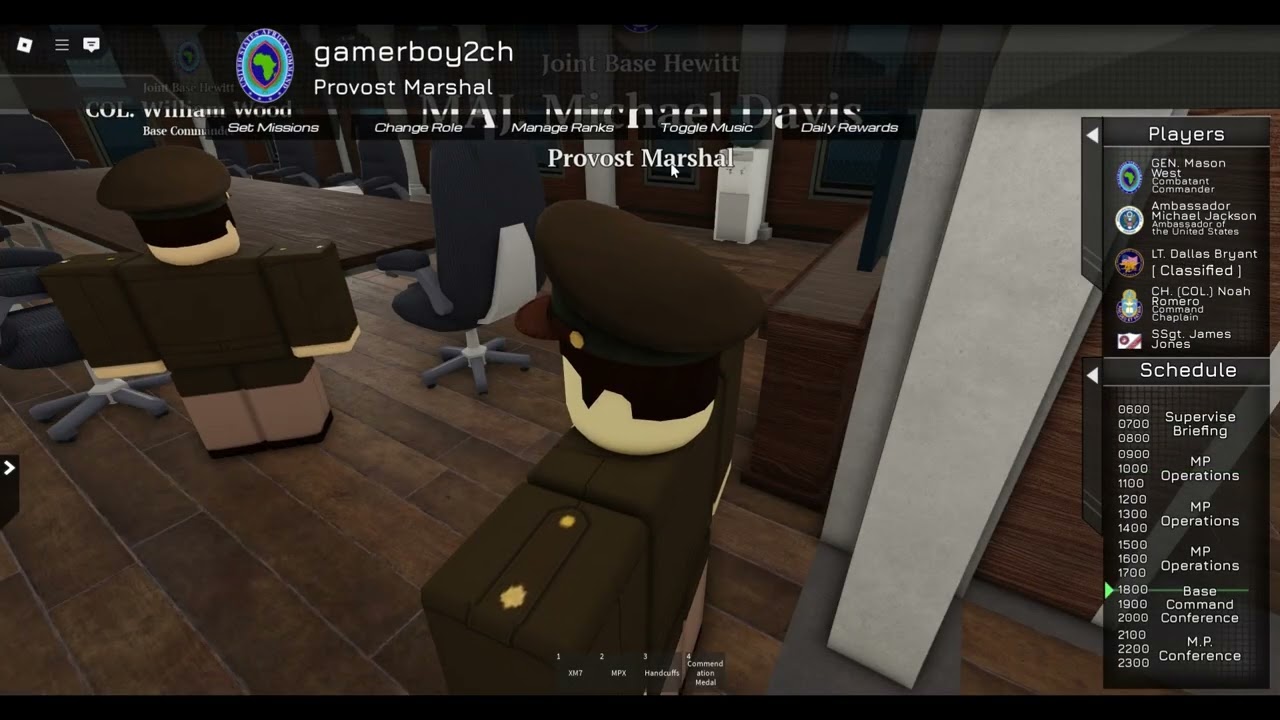 Guarding the base as military police - Roblox Command Authority