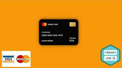 Credit Card UI Design using HTML & CSS
